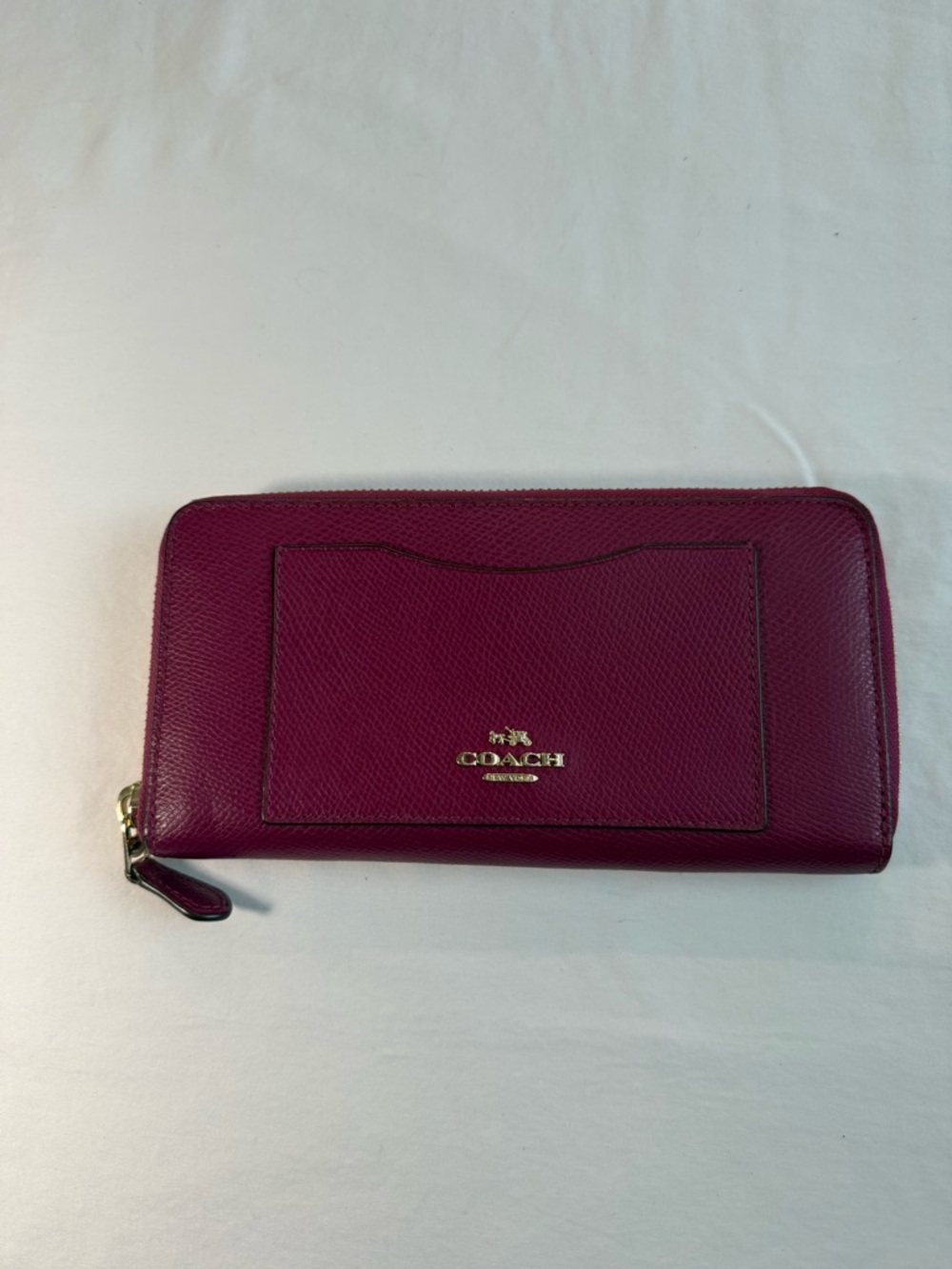 Coach Zip Around Wallet in Fuschia